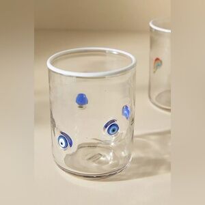 Anthropologie Icon Juice Glass Evil Eye